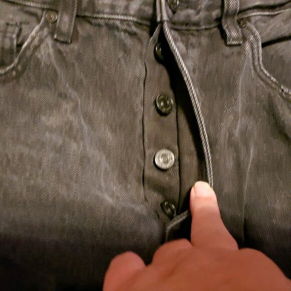 Kancan Black Button Fly Distressed Skinny Jeans Women's Sz 4 - Picture 10 of 10